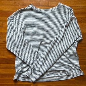 Old Navy black and white striped shirt